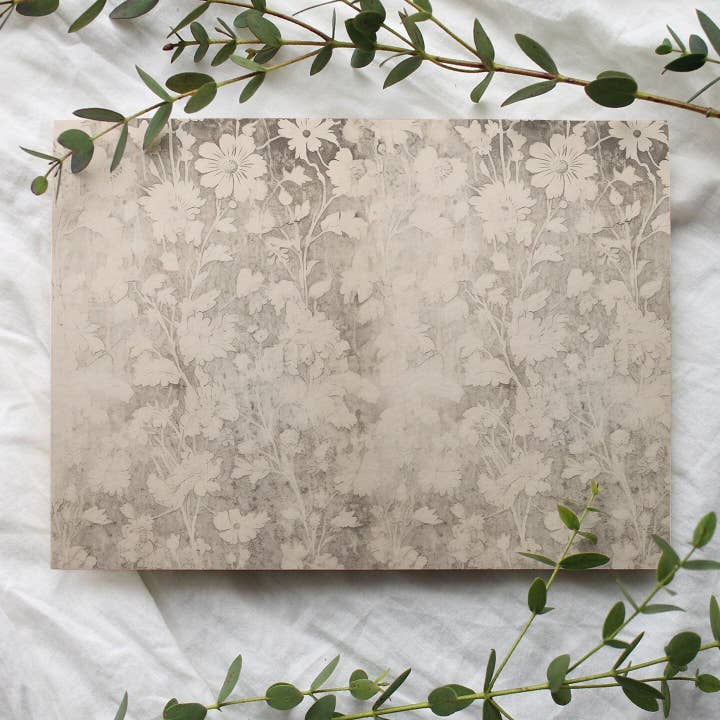 Grey Vintage Wildflower Wall Mural for wholesale on Faire3
