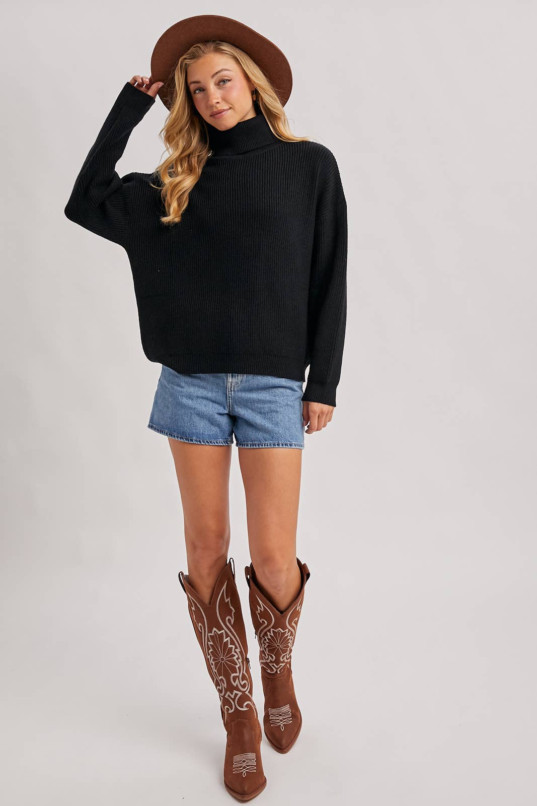 Bluivy - Vendita all'ingrosso Maglione tricot - Donna - MAGLIONE A COSTE CON COLLO ALTO9