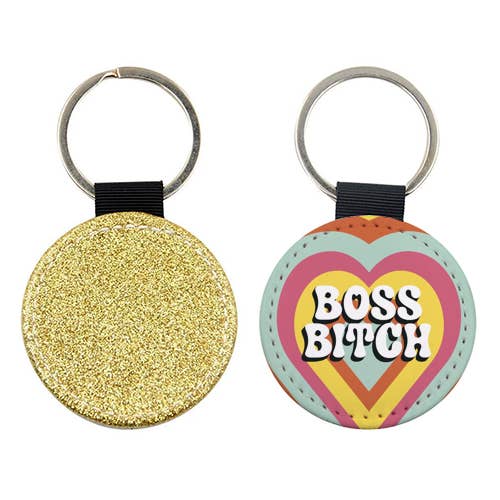 ART WOW - Wholesale Keychain – Women's - Keyrings 'Boss Bitch' by Giddy Kipper