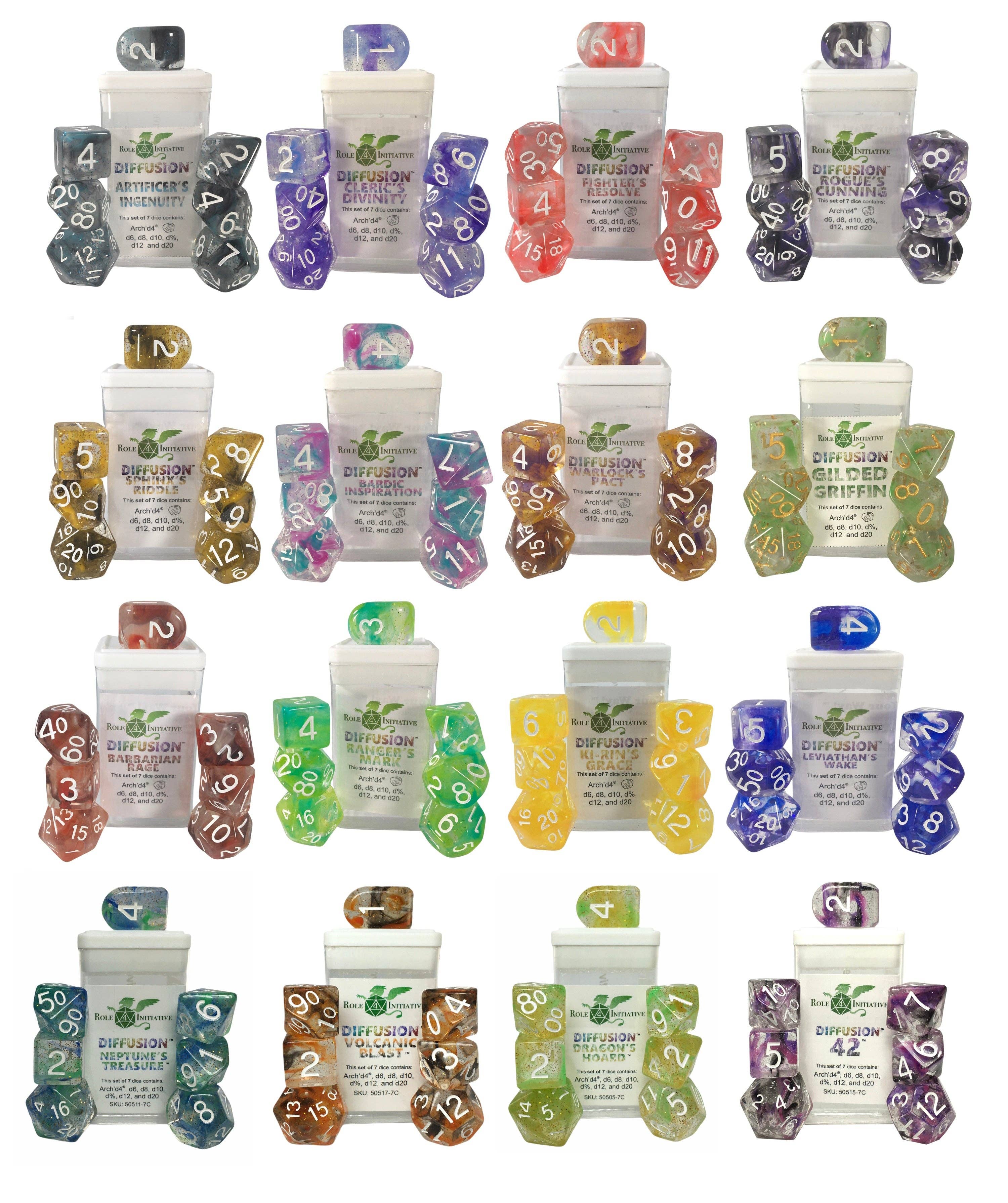 Role 4 Initiative – wholesale Dice – Dice Set Bundles in assorted colors9