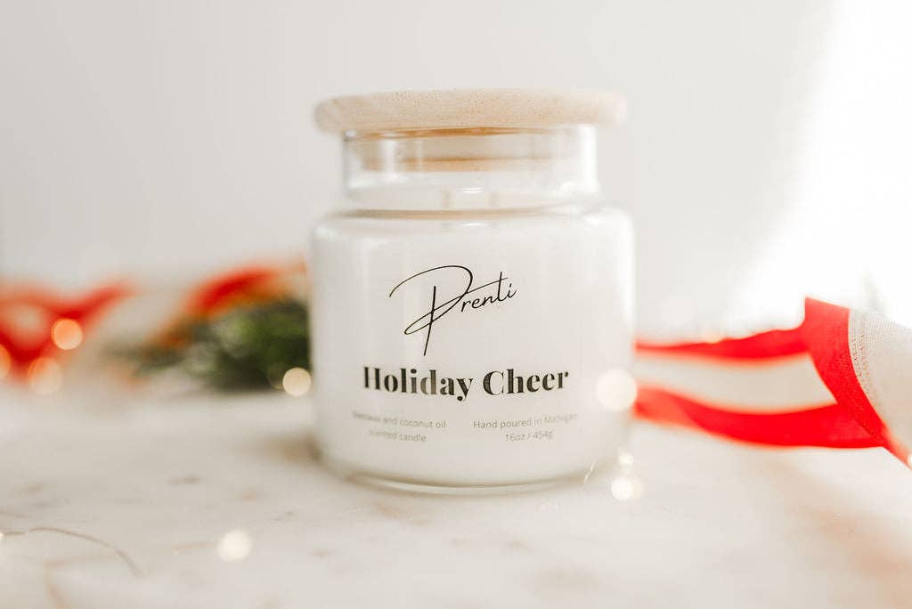 Prenti - Luxury, Non-Toxic Home Fragrance - Wholesale Jar/Filled Candle - Holiday Cheer4