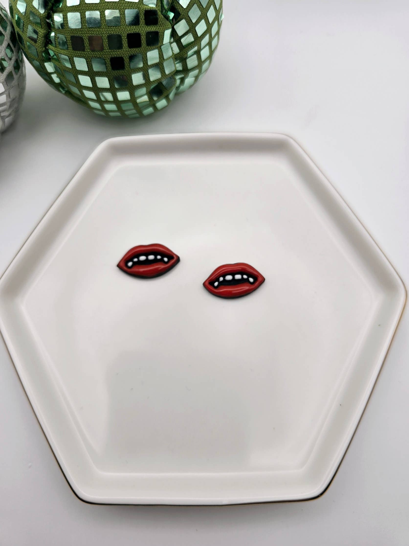 Beckys Creations - Wholesale Dangle Earrings - Vampire Lips Earrings, Halloween, Fall Jewelry2