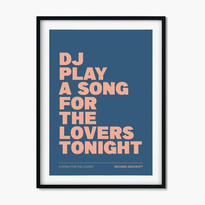 A Song for the Lovers Inspired Print | Music Print for wholesale by Chapter Designs