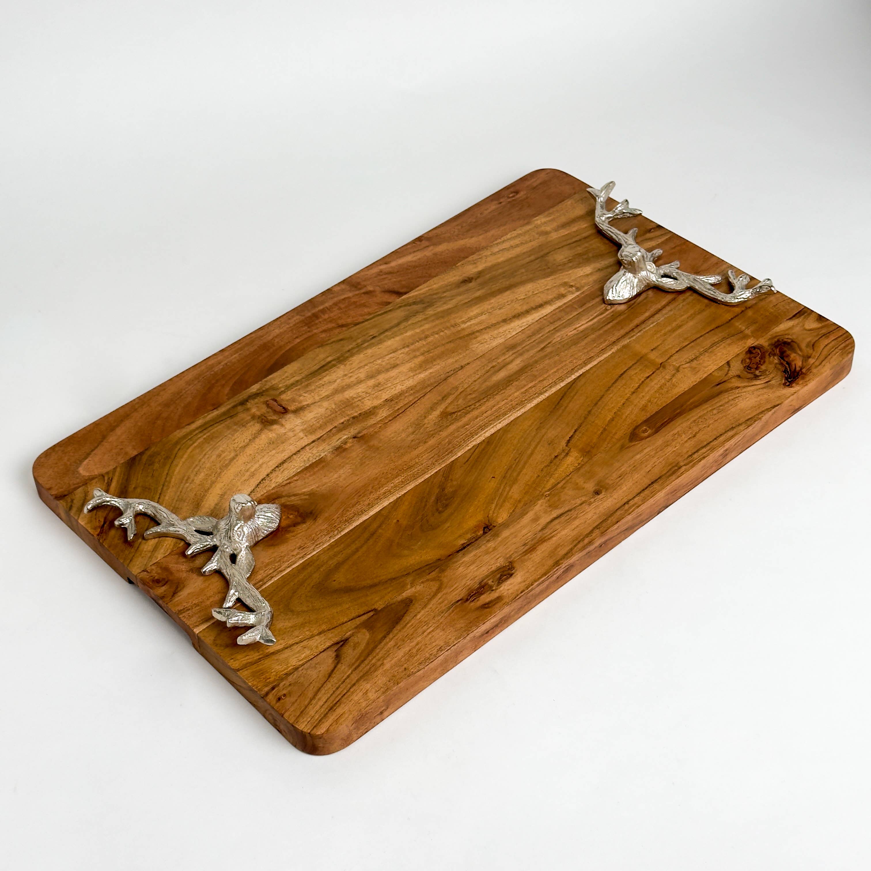 India Handicrafts Inc - Vente Décorations de table - Plateau en bois rectangulaire ReinDeer5