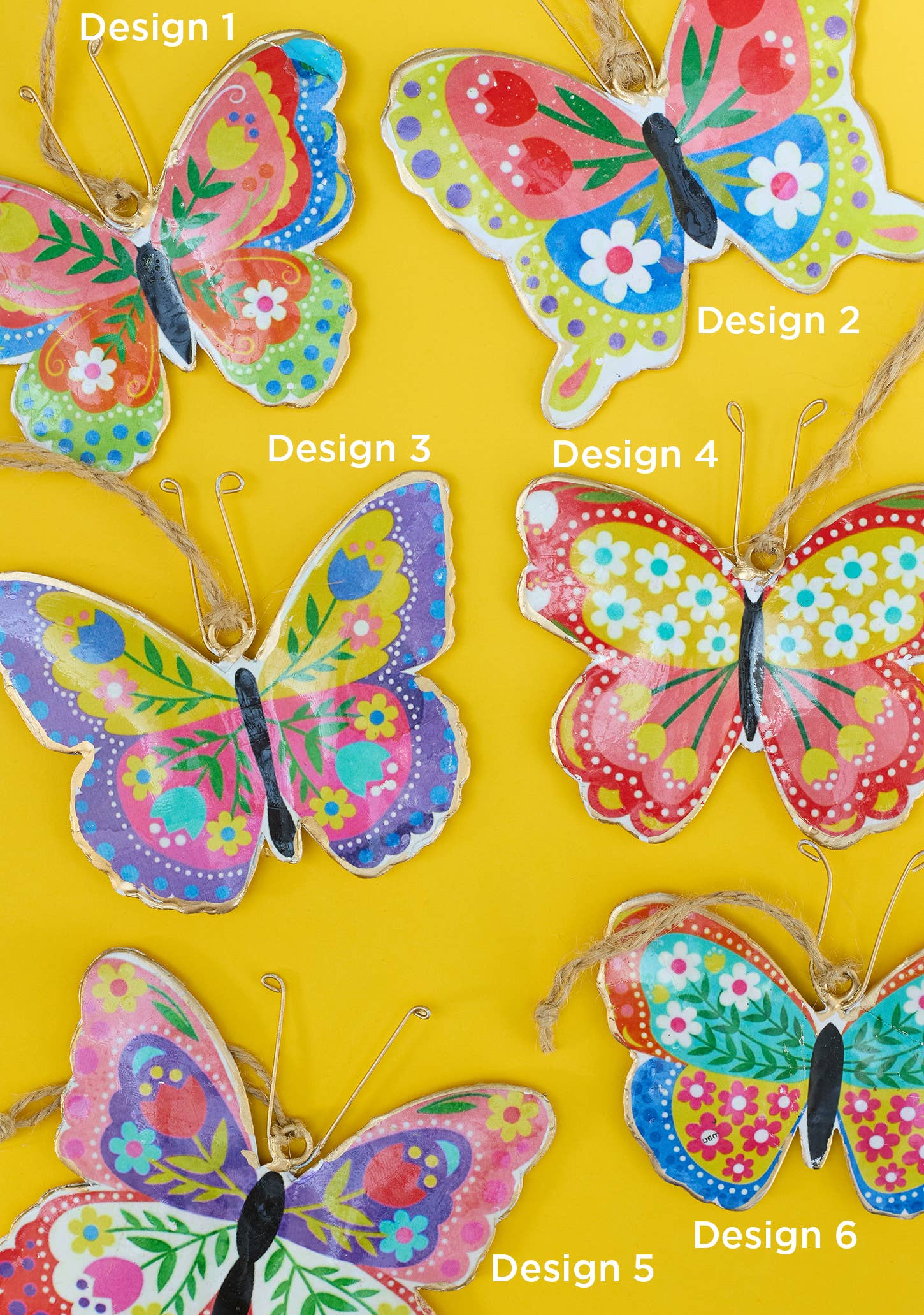 Namaste - Wholesale Ornament - Folk Metal Butterfly Decoration