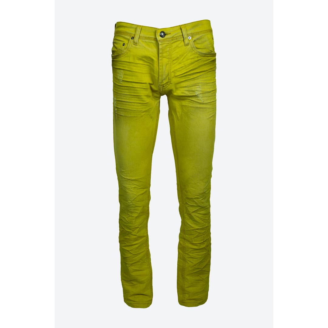 86A Jeans - Wholesale Jeans - Men's - Slim Splatter - Mustard