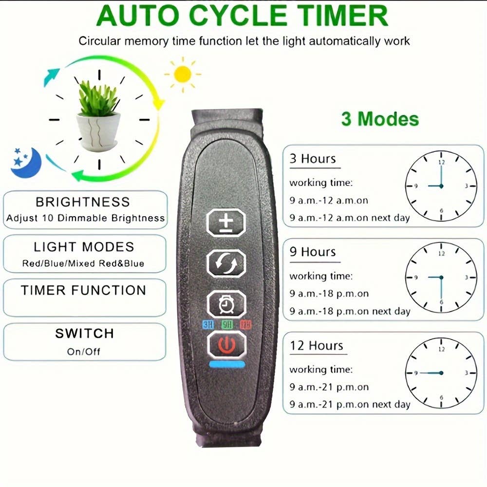 Shop Celino - Wholesale Garden Tool - Adjustable LED Grow Light, 1-5 Heads, Full Spectrum, Timer6