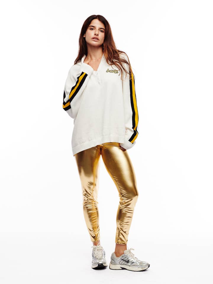 SongLily - Wholesale Sweatshirt - Women's - Saints quarter zip sweater LG SIZE PACK4