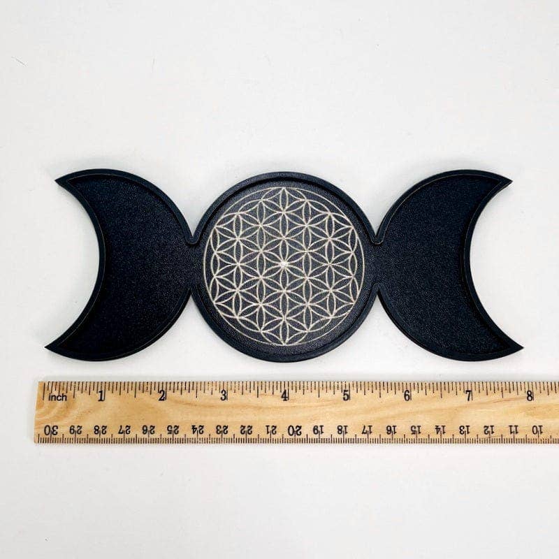 Rock Paradise - Wholesale Decorative Tray - Crystal Alter Display Moon Phase Tray with Flower of Life 5