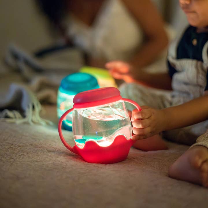 Glo Pals - Wholesale Light-Up Toy - Kids & Baby - Glo Pals Mini Sensory Jar and Silicone Fun Filler Bundle - Pink1