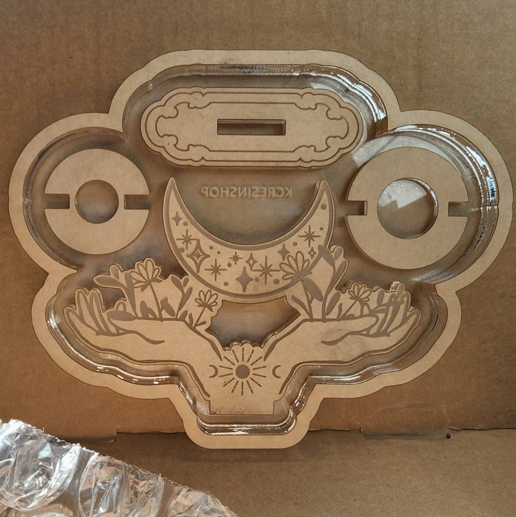 KCRESINSHOP - Wholesale Craft Supplies - Hands and Moon Sphere Holder Mold4