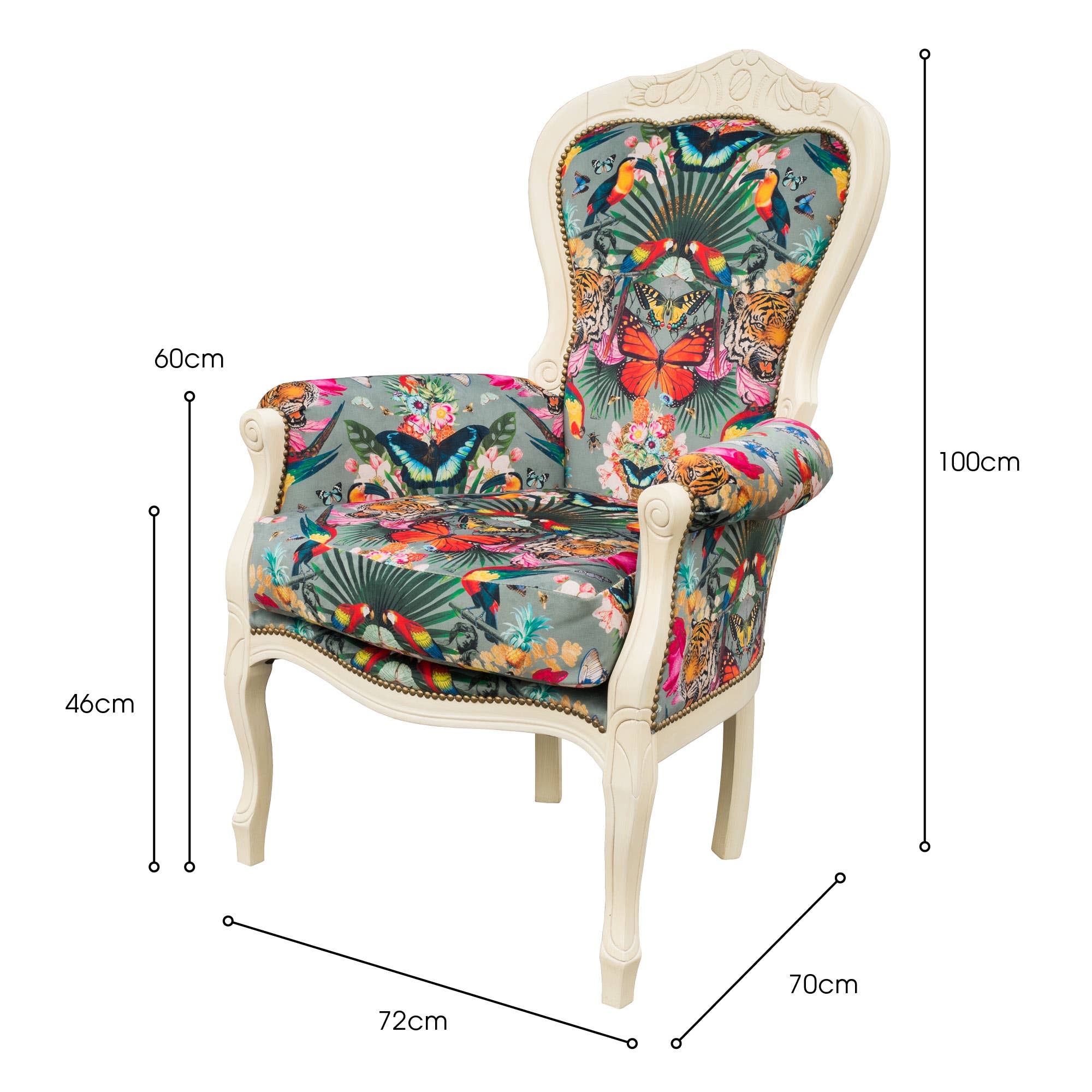 Febland – wholesale Chair – Michael Crested Chair-Myrtle & Mary Paradise Lost Sage 3