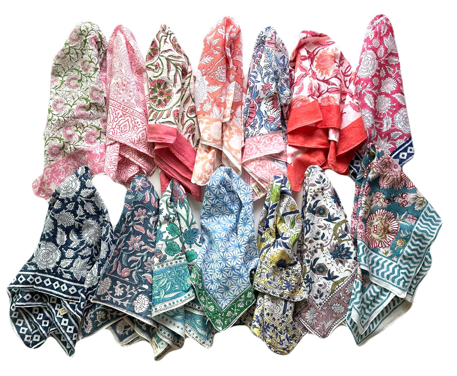 By The Sea Organics - Wholesale Bandana - Women's - BLOCK PRINT BANDANAS - JAIPUR MARKET COLLECTION2
