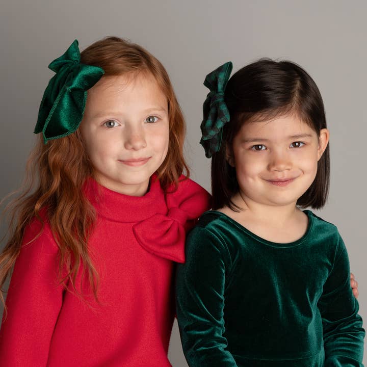 Bows Arts - Wholesale Hair Bow - Kids - Holiday Linen Long Tail Bow2