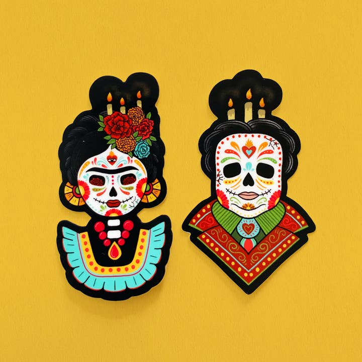 Frida and Diego Stickers for wholesale by Pokidi Lab by Blanca Creative