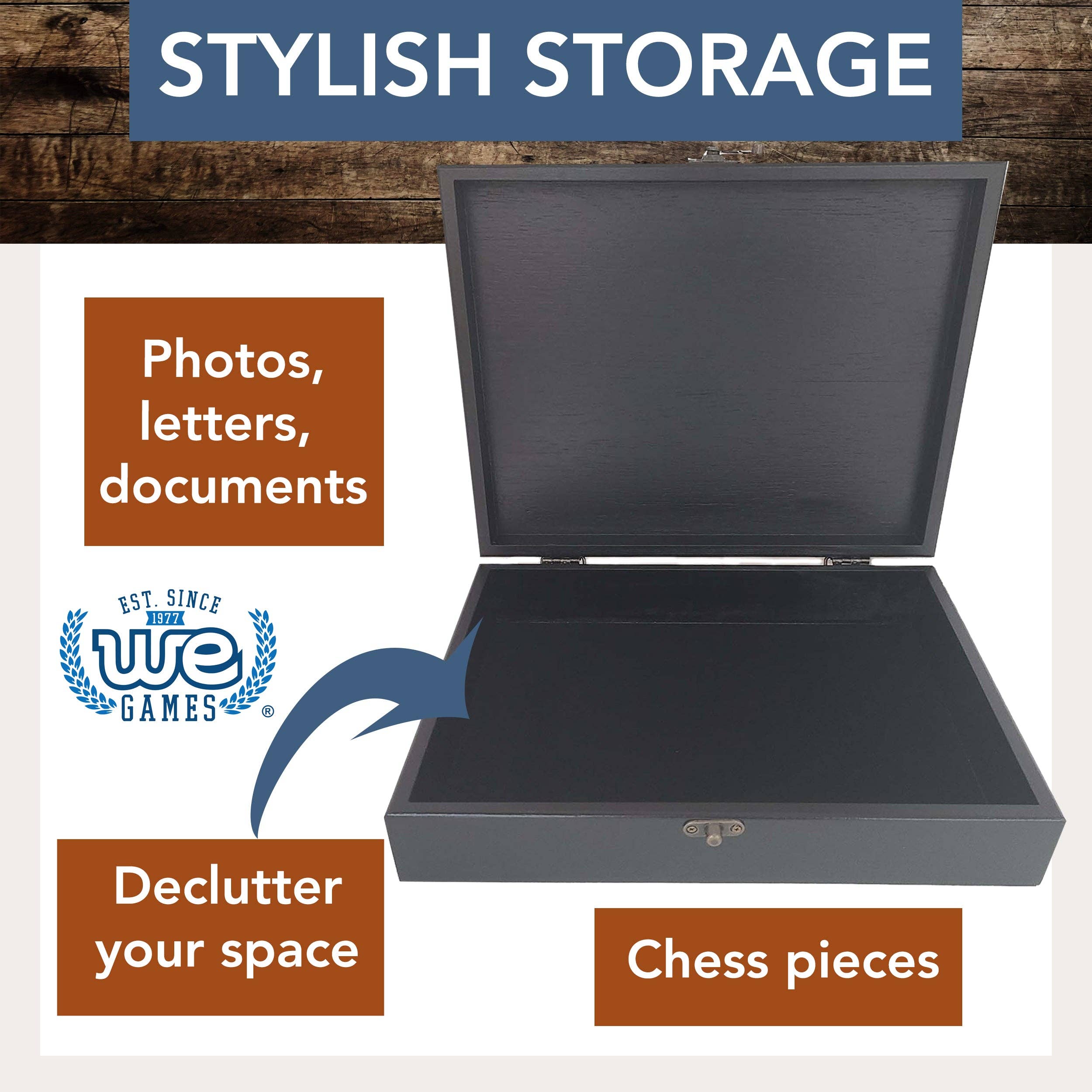 Wood Expressions - Wholesale Decorative Box - Old World Wooden Treasure Box with Brass Latch14