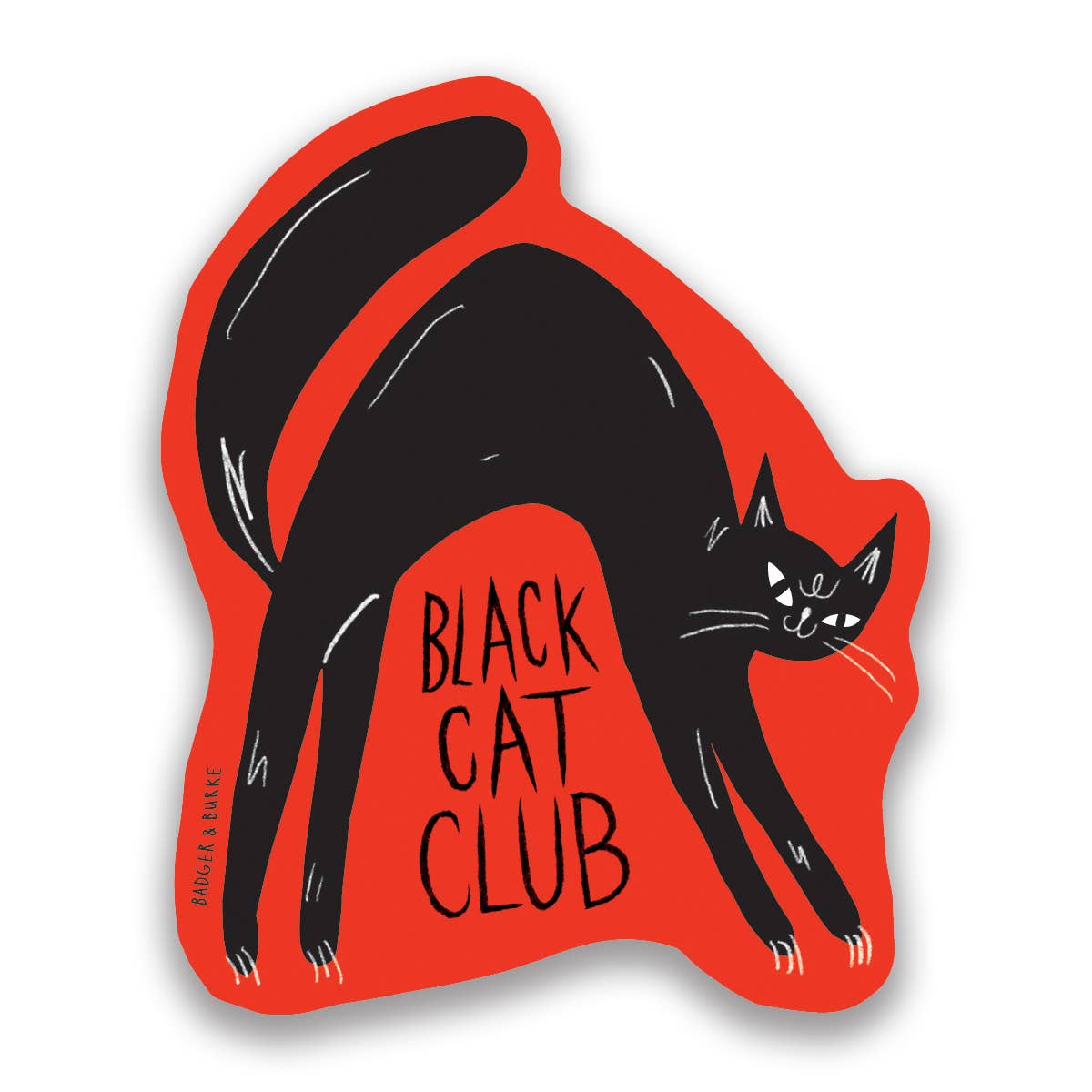 Badger & Burke - Wholesale Sticker - Black Cat Club Sticker0