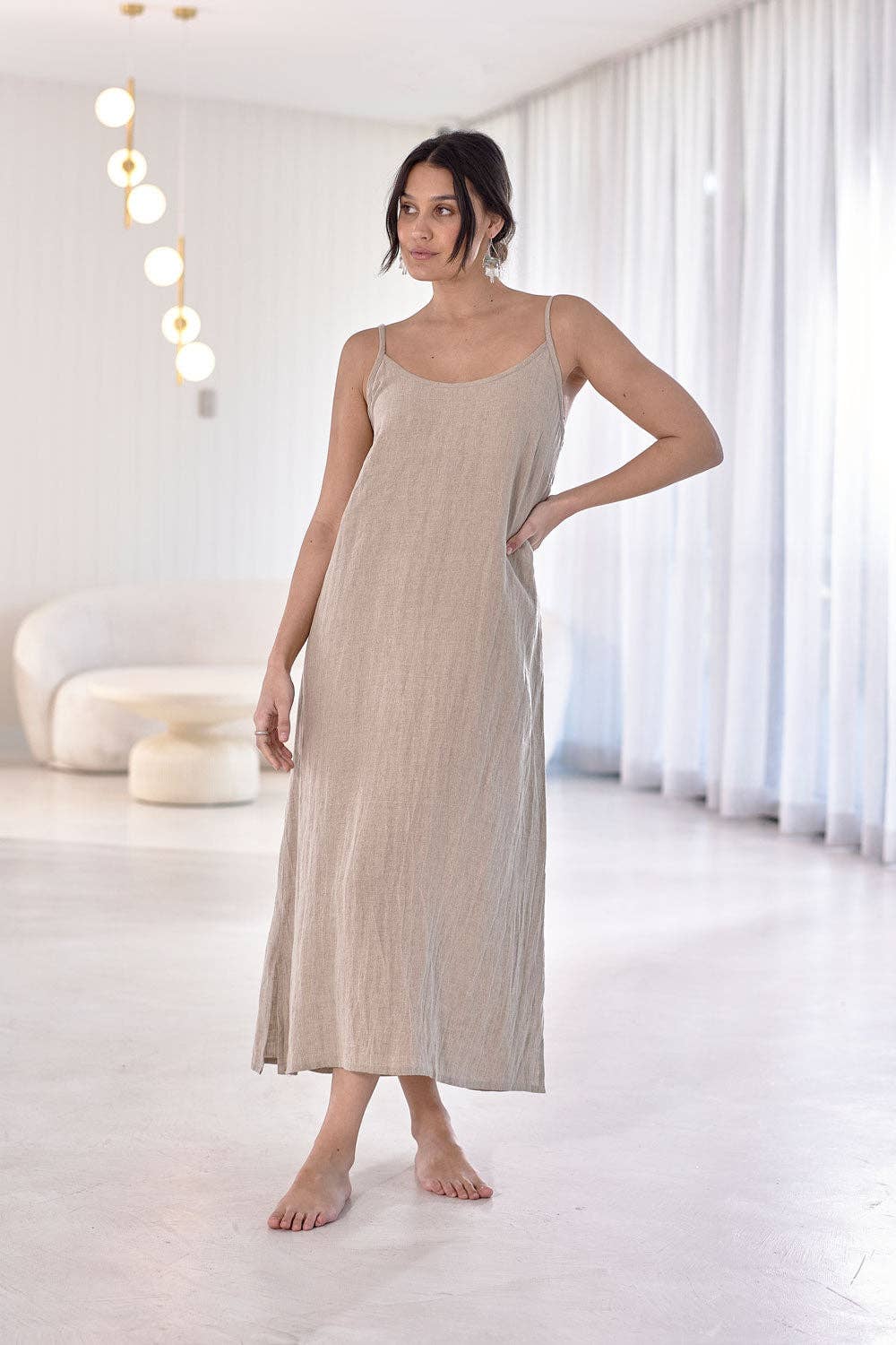 Fundamental Linen Midi - Natural for wholesale on Faire4