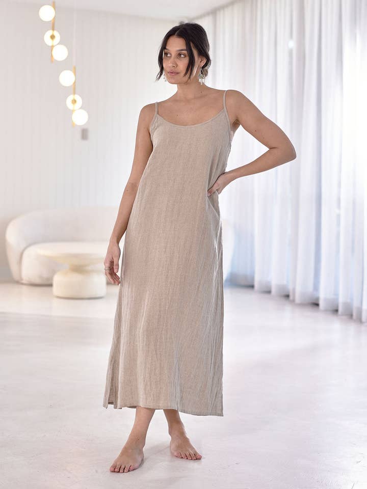 Fundamental Linen Midi - Natural for wholesale on Faire4