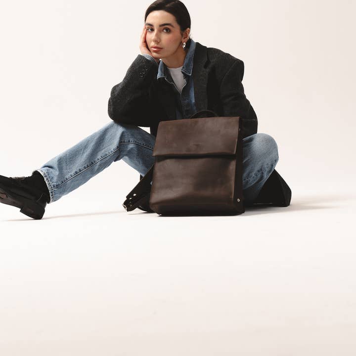 Leather Backpack - Fi for wholesale by Geometric Goods