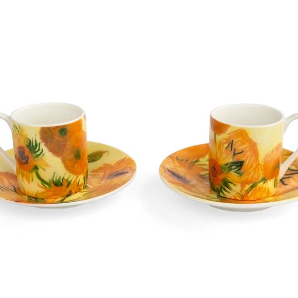 Espresso Set, Vincent van Gogh, Sunflowers for wholesale by MUSEUM WEBSHOP
