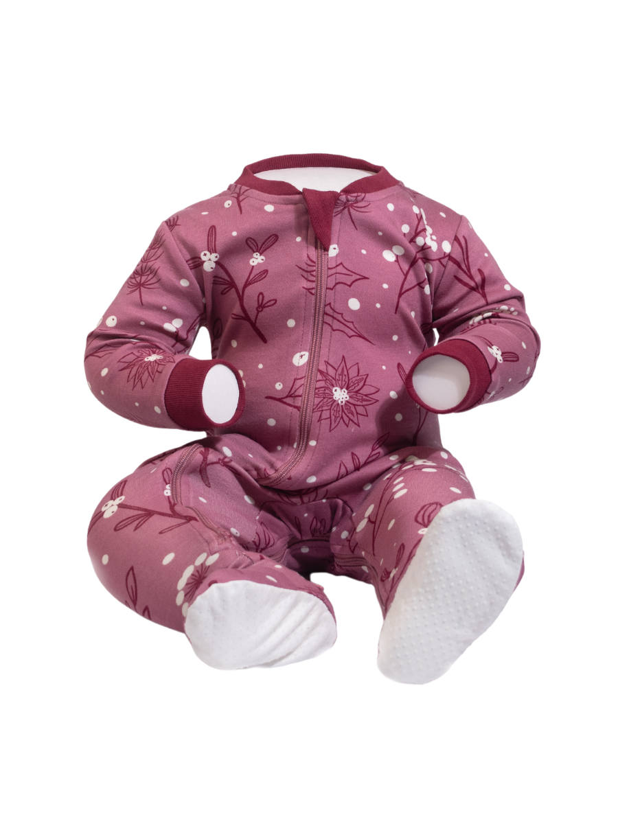 ZippyJamz - Wholesale Jumpsuit - Baby - Berry Bliss - Organic Cotton4
