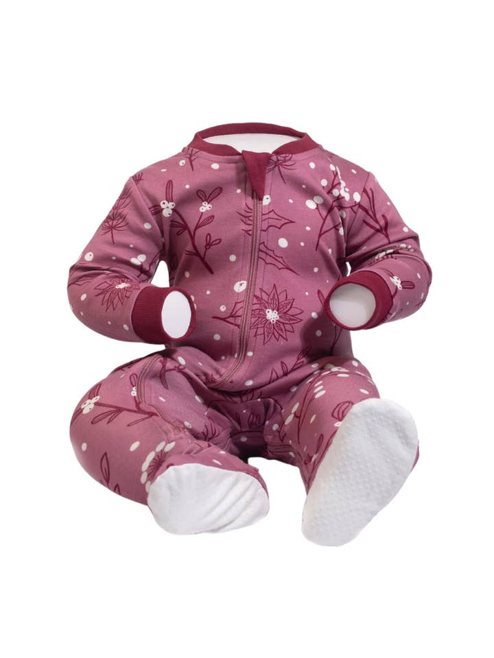 ZippyJamz - Wholesale Jumpsuit - Baby - Berry Bliss - Organic Cotton4