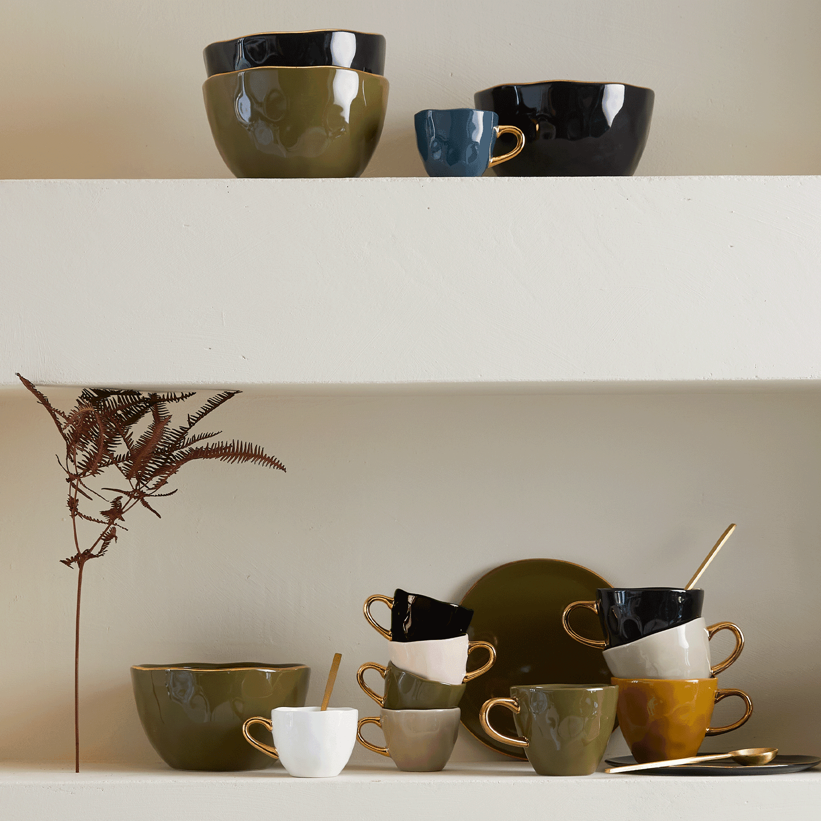 Urban Nature Culture - Wholesale Bowl - Good Morning bowl Ø14 cm - Fir Green2