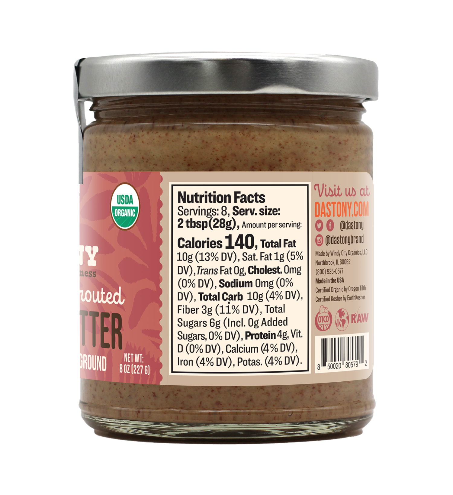 Windy City Organics – wholesale Nut butter – Cinna-Date Sprouted Almond Butter2