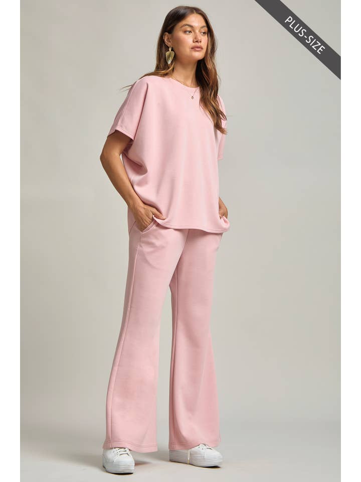 Dear Scarlett - Wholesale Top & Pant Set (NOT Loungewear) - Women's - PLUS SIZE Poncho Top + Bell Bottom Modal Set 15
