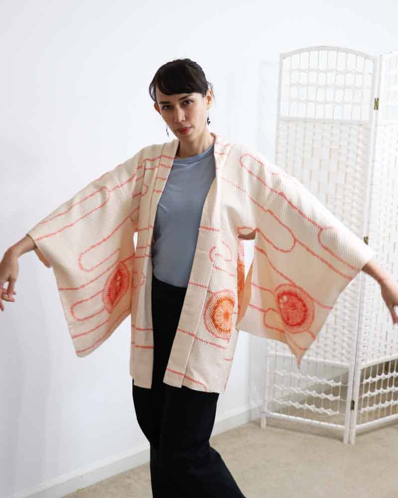 KimonoZen – wholesale Kimono – Women's – Maru Kimono Shibori Jacket2