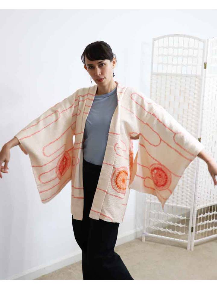 KimonoZen – wholesale Kimono – Women's – Maru Kimono Shibori Jacket2