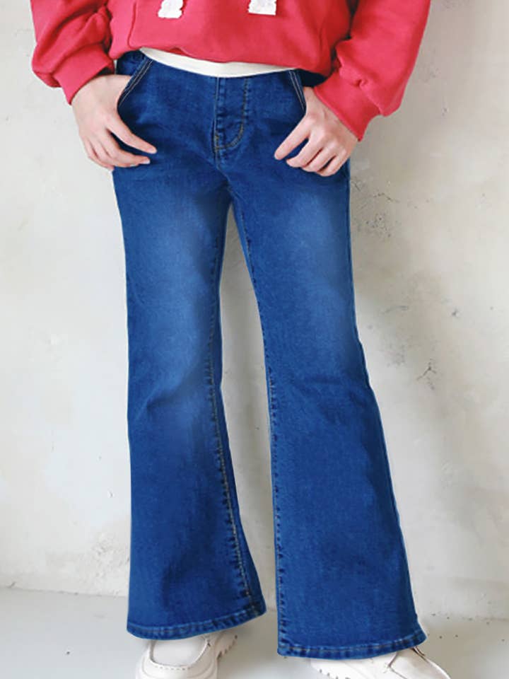 BNP-23-89136A Pige Klassisk Bootcut Denim Jeans for engroshandel hos Cutie Patootie Clothing