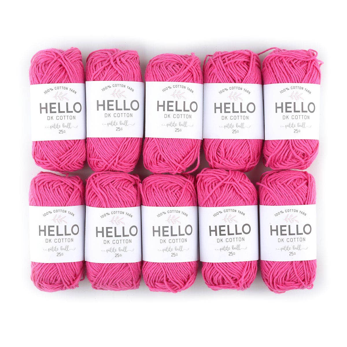 Creative World of Crafts – wholesale Garn – HEJ 100% bomull 25g Amigurumi garn förpackning med 10 bollar3