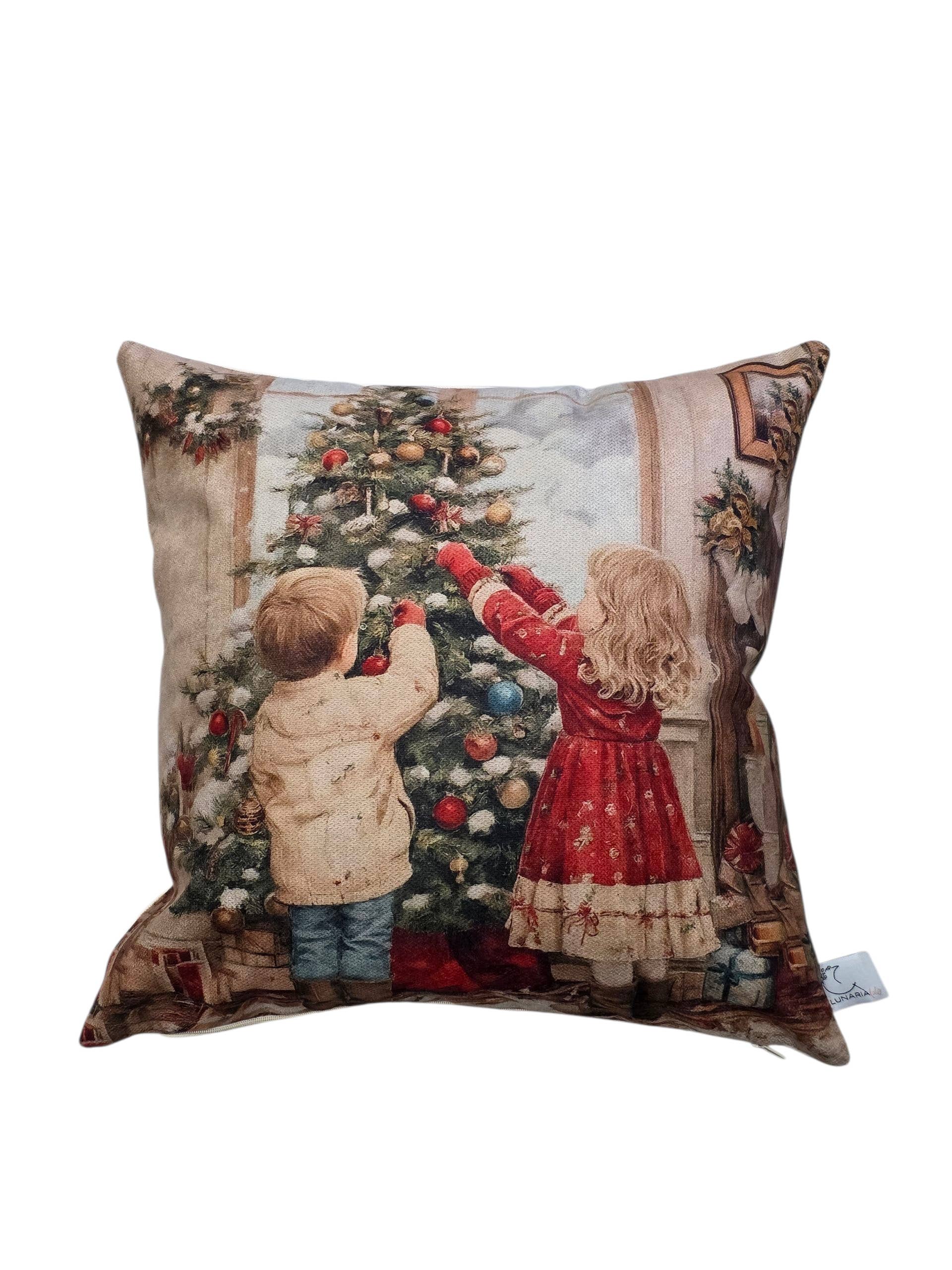 Lunaria Lab – wholesale Dekorativ kudde – Vintage Christmas Family kuddfodral21