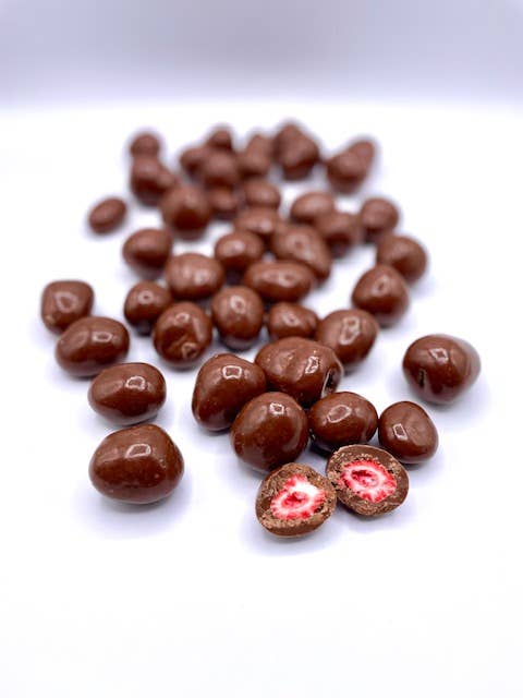 BULK Milk Chocolate Freeze-Dried Strawberries-8.8 lbs for wholesale by Chocolate Creations USA