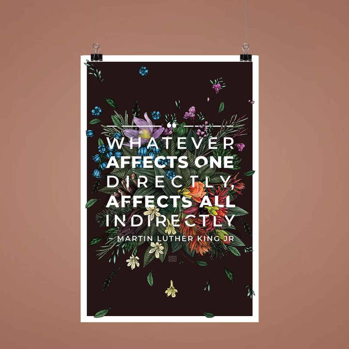 Transpainter - Wholesale Art Print - Martin Luther King Quote Poster | Floral Diversity Art Print3