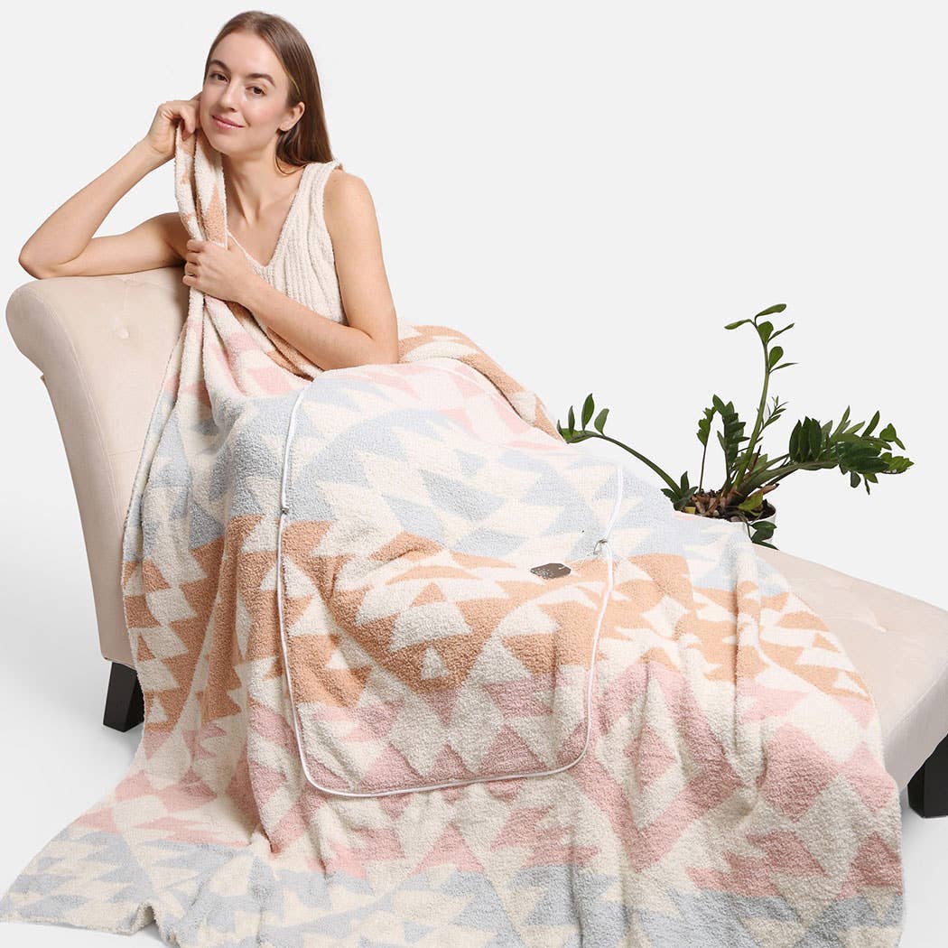 Fashion City - Wholesale Decoratiedeken - 2 in 1 Boho Tribal Print Sierdeken en kussen9