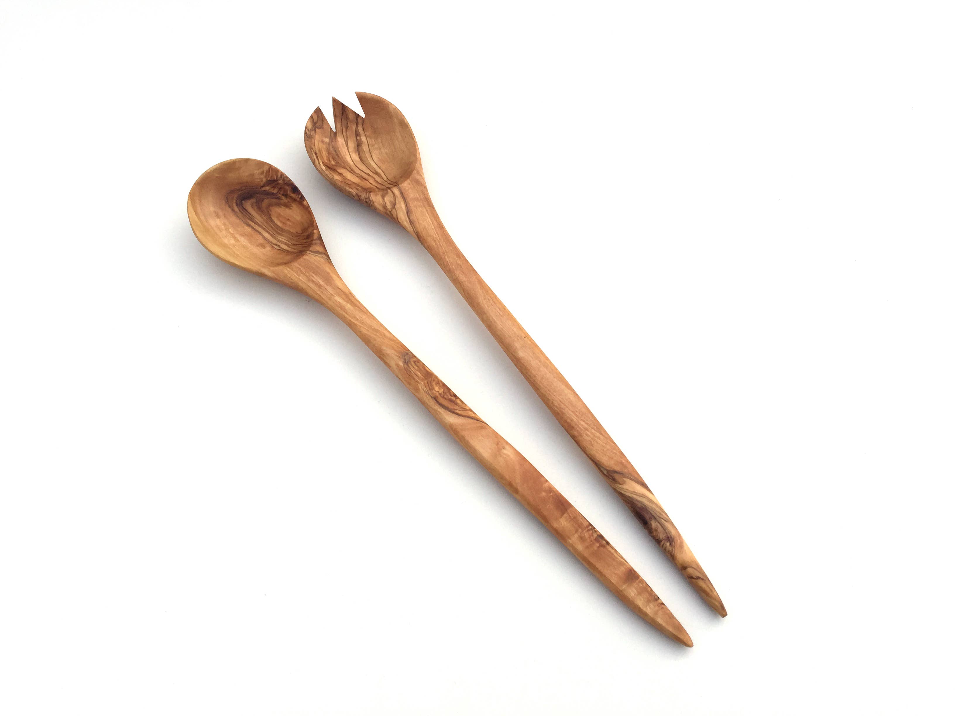 medina mood – wholesale Serveringsredskap – Set med 2 Barcelonasalladsbestick, 33 cm, salladsskedar i olivträ4