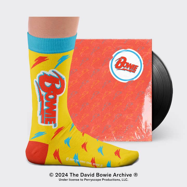 Sock Affairs - Wholesale Sokken - Uniseks - David Bowie Bliksem Gele Sokken