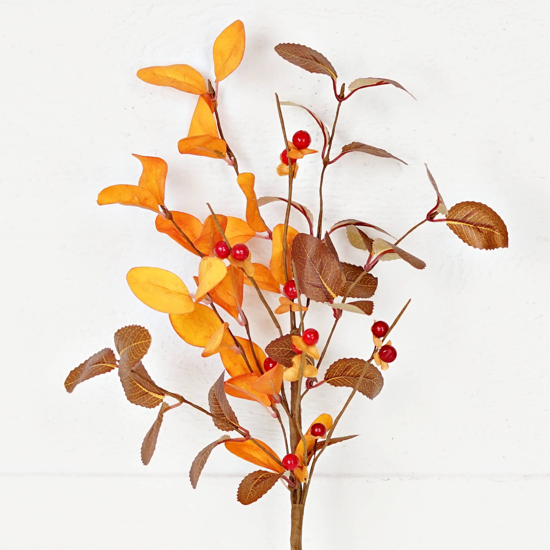 Impressive Enterprises, Inc. - Wholesale Artificial Flowers - 530235- 18in Spray-Fall Mix Leave with Bittersweets-1