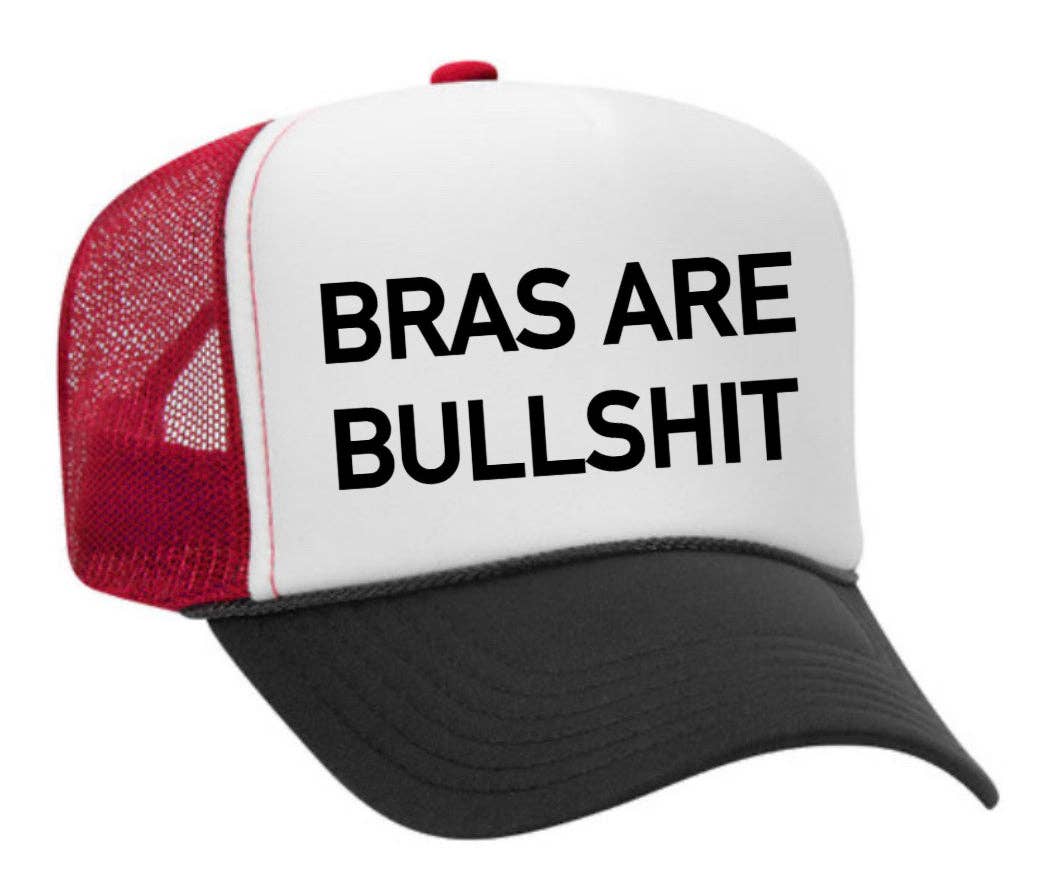 Inappropriate Trucker Hats - Wholesale Trucker Hat - Women's - Bras Are Bullshit Trucker Hat14