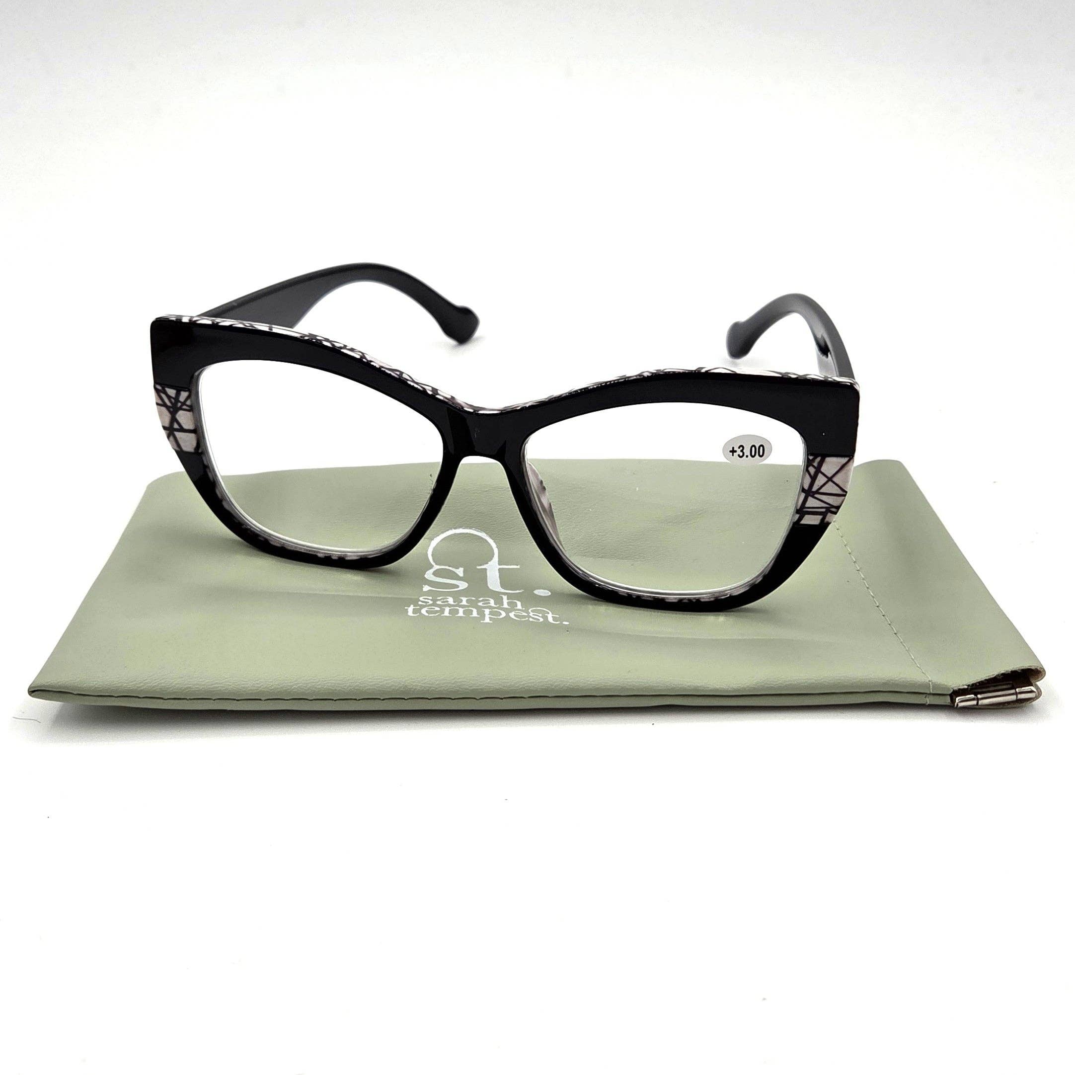 Tempest Designs – Óculos - Mulher por atacado – Óculos de leitura clássicos de 2 tons3