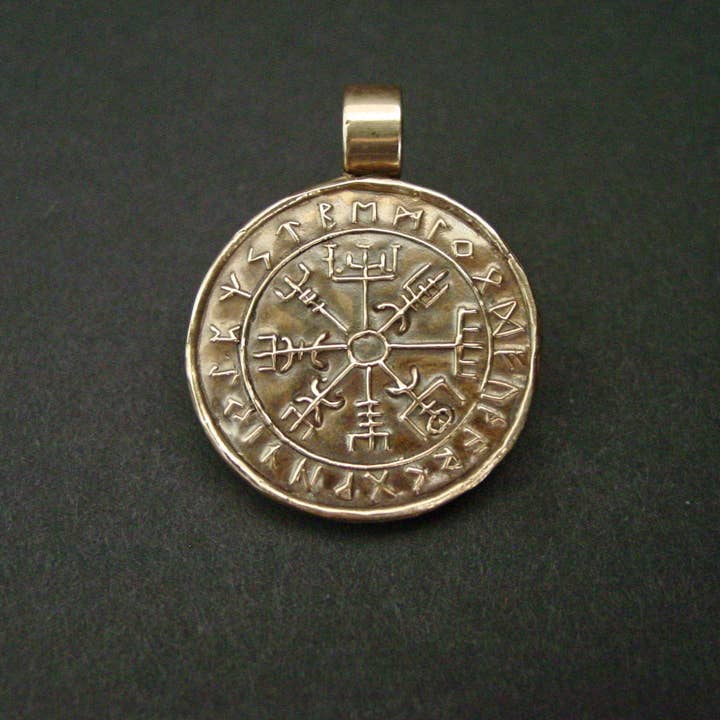 Vis a Vis Jewelry - Wholesale Individual Charm/Pendant - Vegvisir Pendant- Hand Carved Viking Compass Wayfinder6