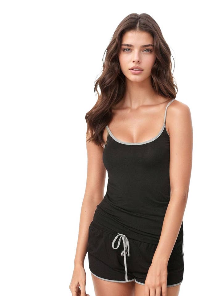 Loungerie Knit Pippa Tank + Shorts Set for wholesale by Subtle Luxury