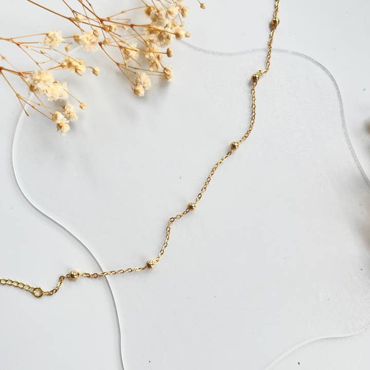 Goudgevulde Fijne Enkelband, Minimalistische Enkelarmband voor wholesale door Rossie Jewellery