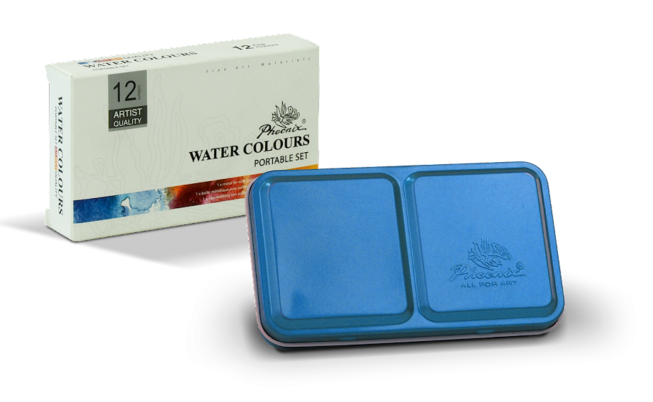 Phoenix Arts Europe - Wholesale Watercolor Paint - PHOENIX ARTIST WATERCOLOR PORTABLE SET3