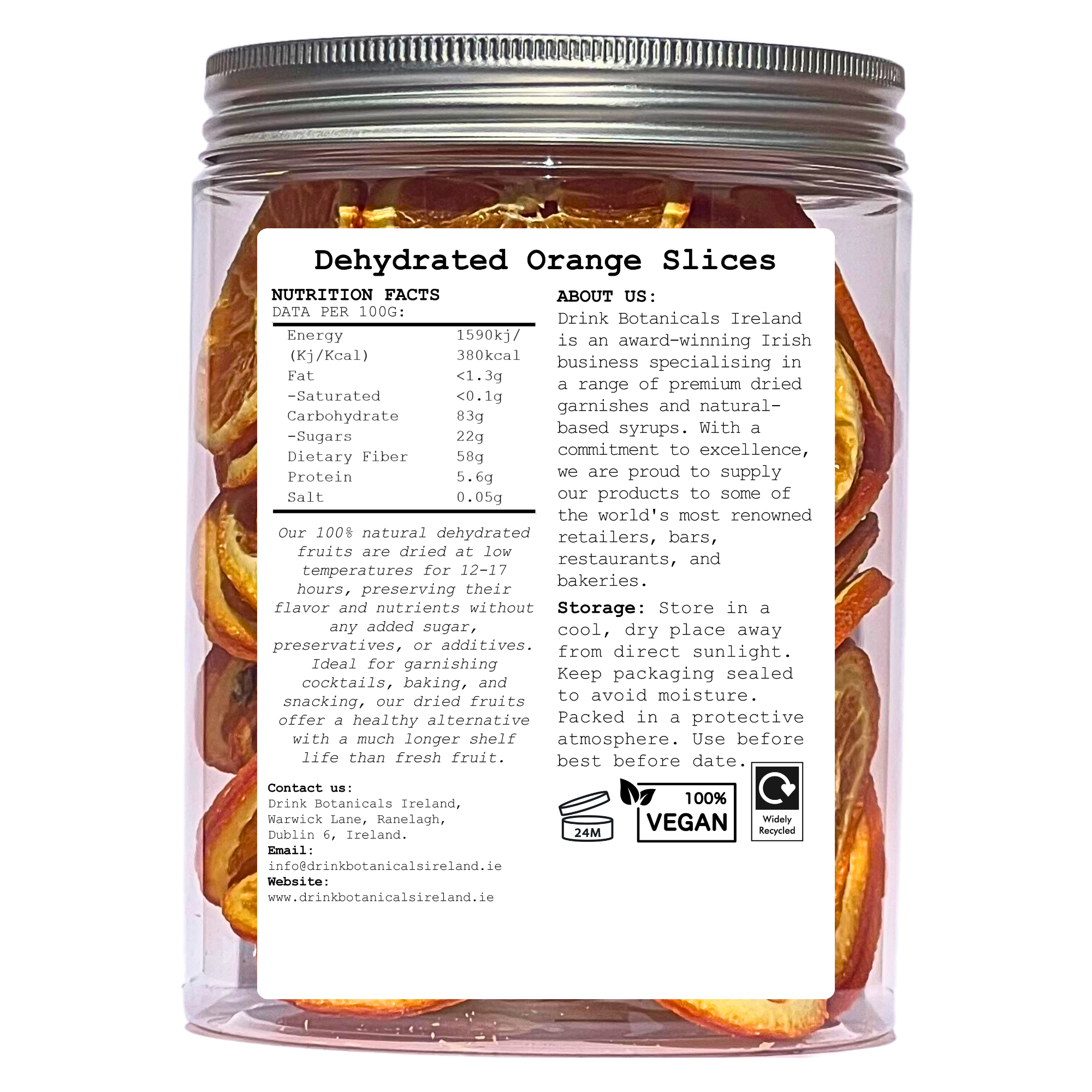 Drink Botanicals Ireland - Venta al por mayor Fruta deshidratada - Rodajas de naranja deshidratada5