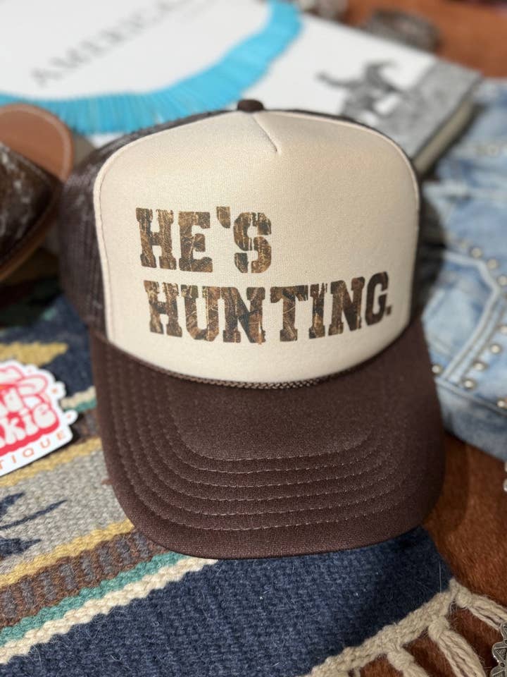 He's Hunting Trucker Hat for wholesale by Wild Junkie