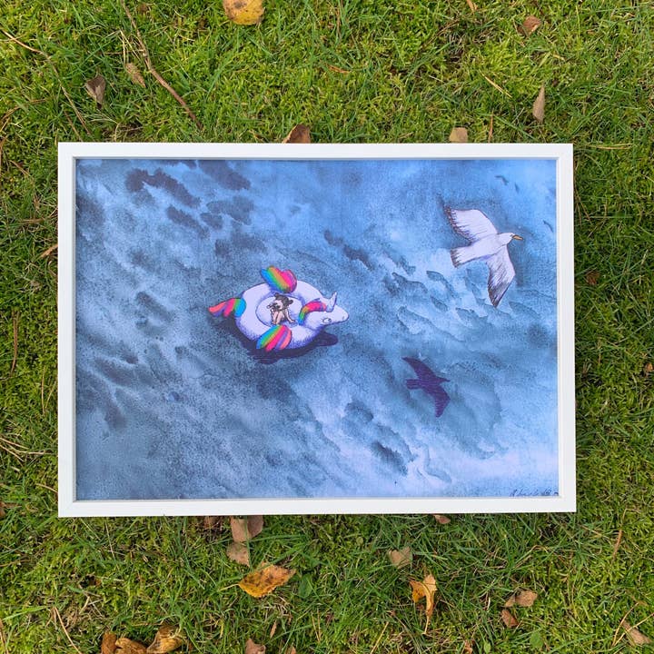 Poster de Aguarela e Esferográfica de Maré Alta por atacado de Løfberg og Noack